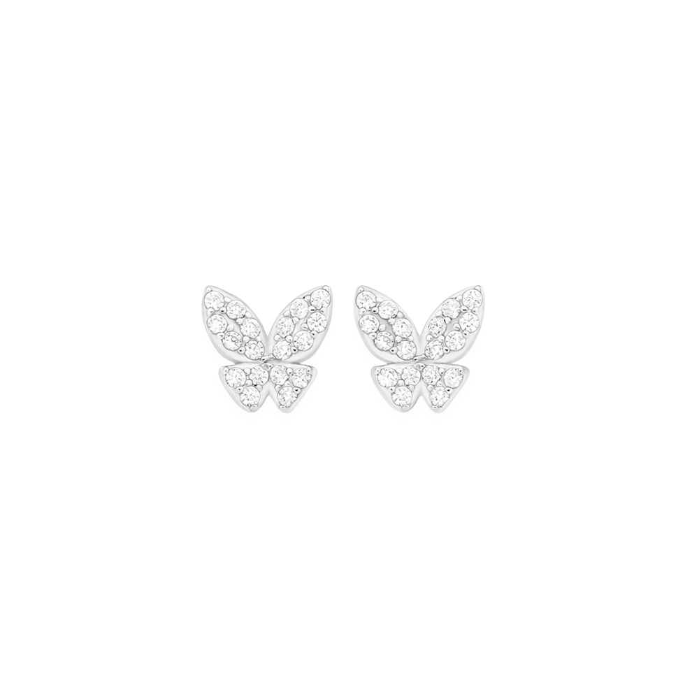 Butterfly Stud Earrings in 18K Gold | Miss L' UAE