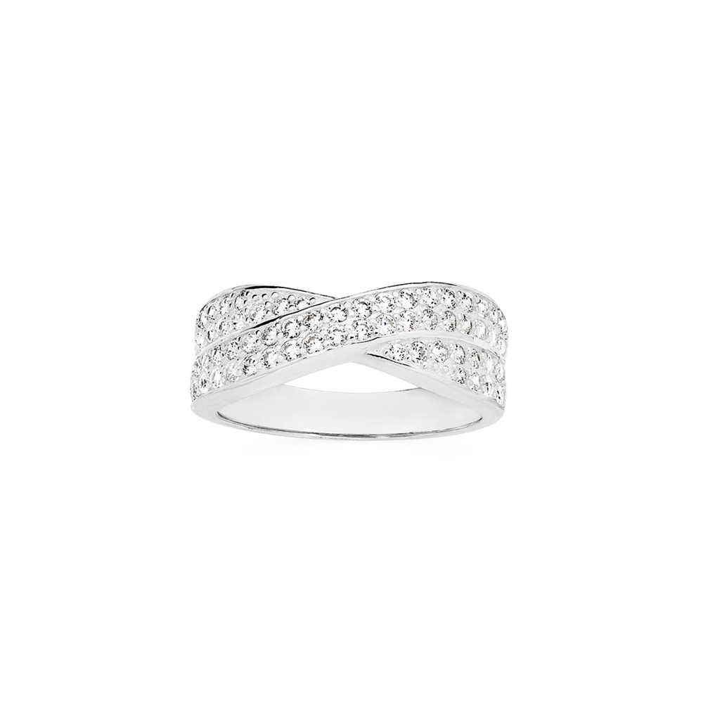 Silver wide on sale band ring womens