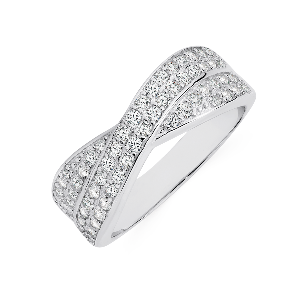 Silver women's band ring deals