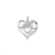 Silver CZ Heart Pendant