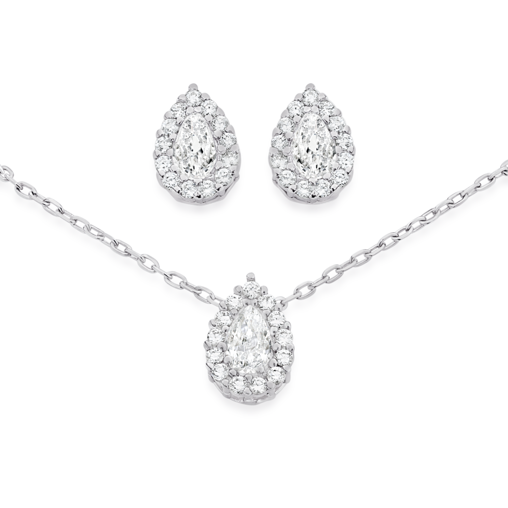 14CT CITRINE & DIAMOND NECKLACE WITH MATCHING EARRINGS. Jewellery &  Gemstones - Jewellery - Auctionet