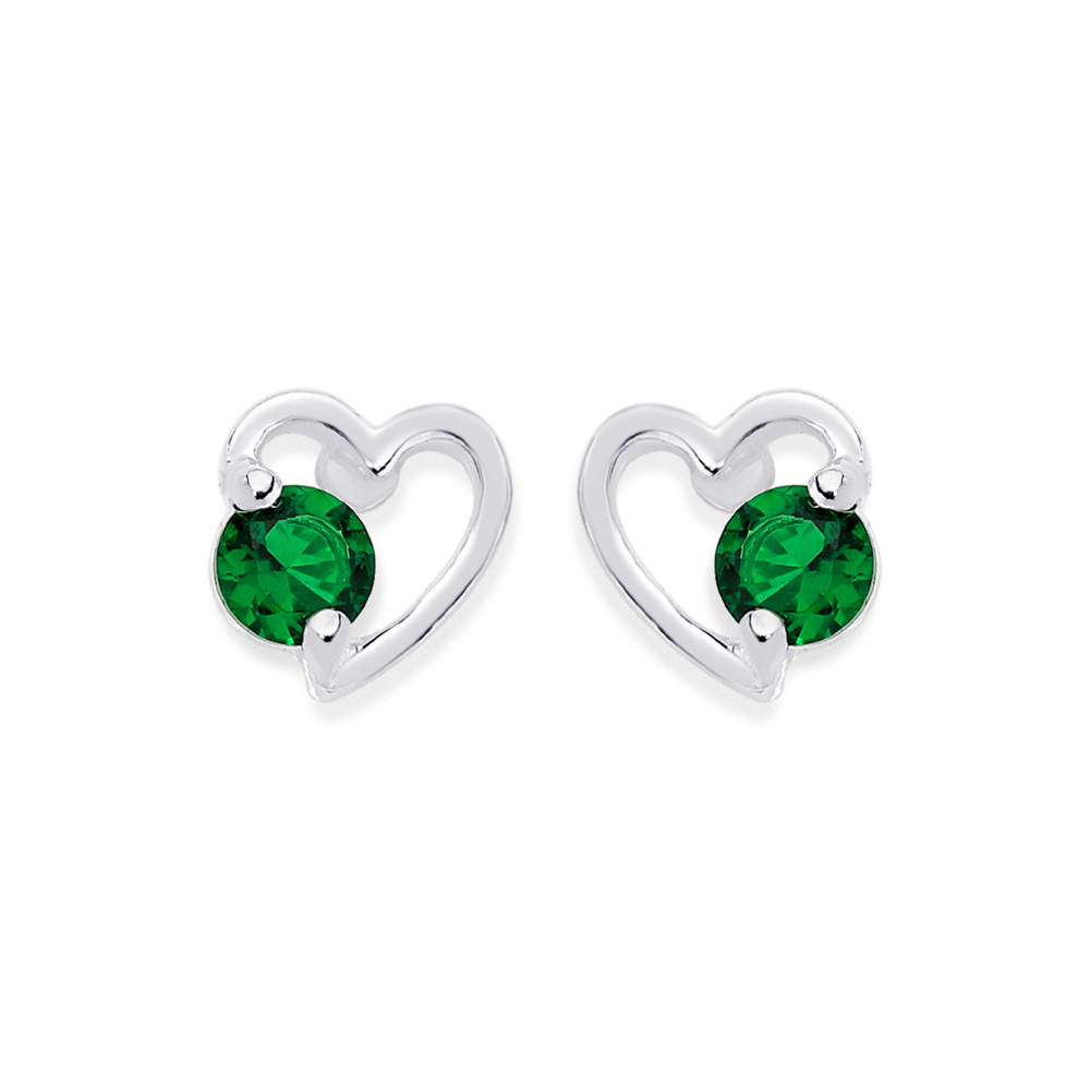 Dark green on sale stud earrings