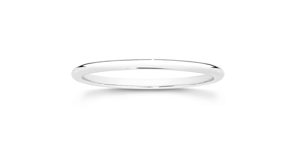 Silver Domed 3mm Comfort Band Size R | Prouds