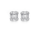 Silver Fancy Baguette Cubic Zirconia Earrings