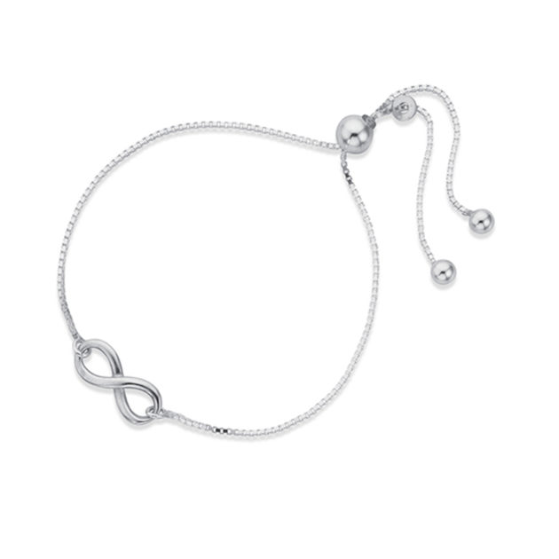 Silver Fine Infinity Friendship Bracelet Prouds - Main Image