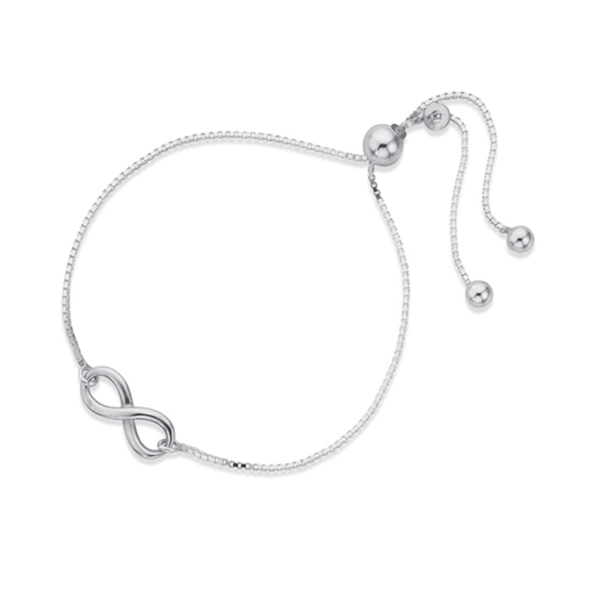 Silver Fine Infinity Friendship Bracelet
