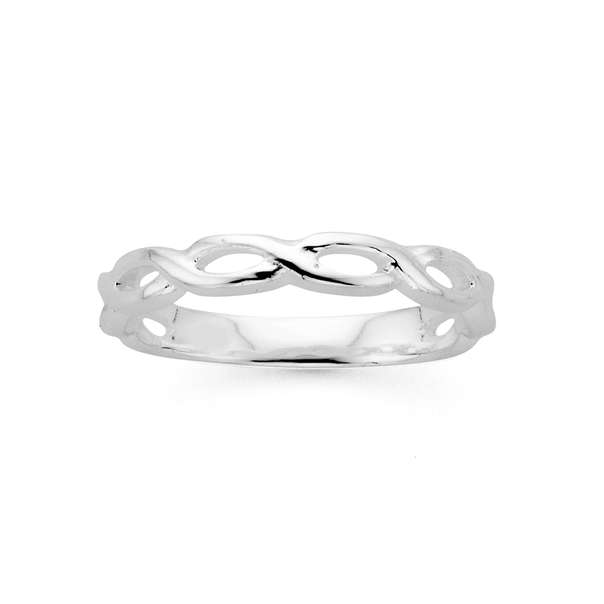 Silver Fine Twist Ring