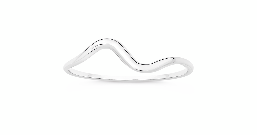 Silver Freeform Ring Size R | Prouds