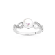 Silver Freshwater Pearl CZ Infinity Ring