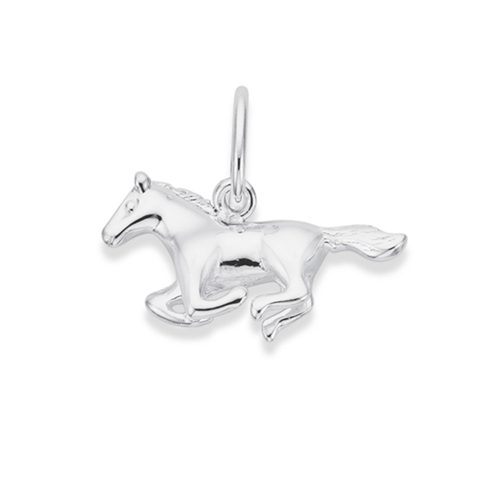 silver galloping horse charm 1449291 168554