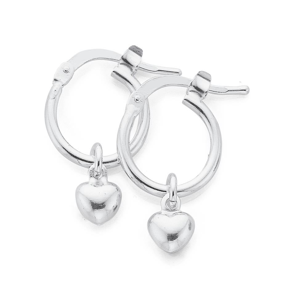 Puffy Heart Stud Earrings in Sterling Silver - Michelle Chang