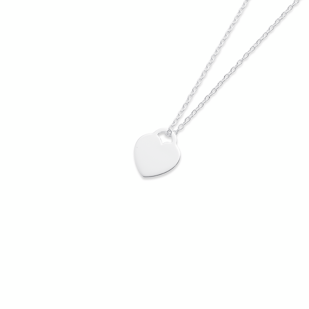 Silver Heart Tag Pendant