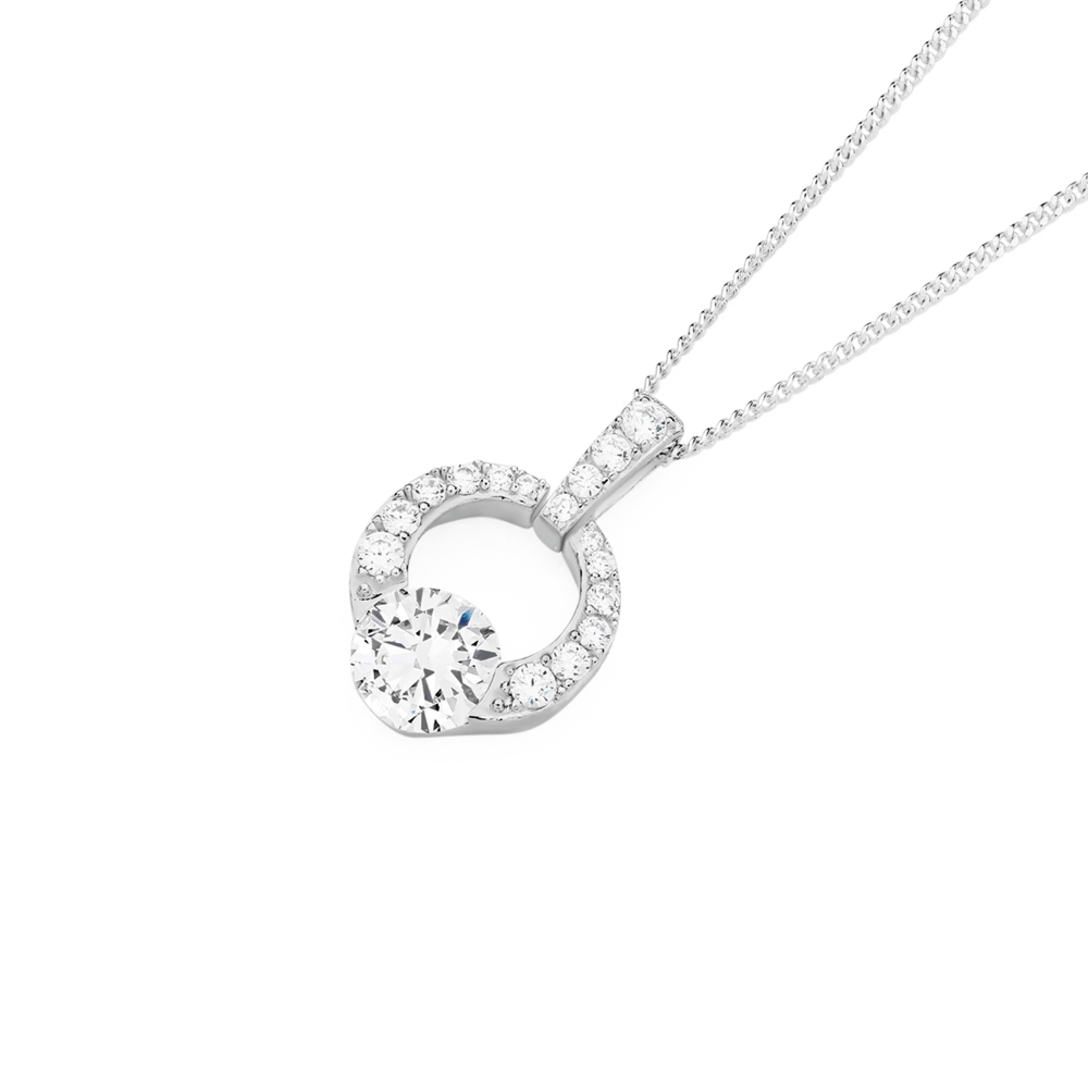 Large cubic deals zirconia necklace