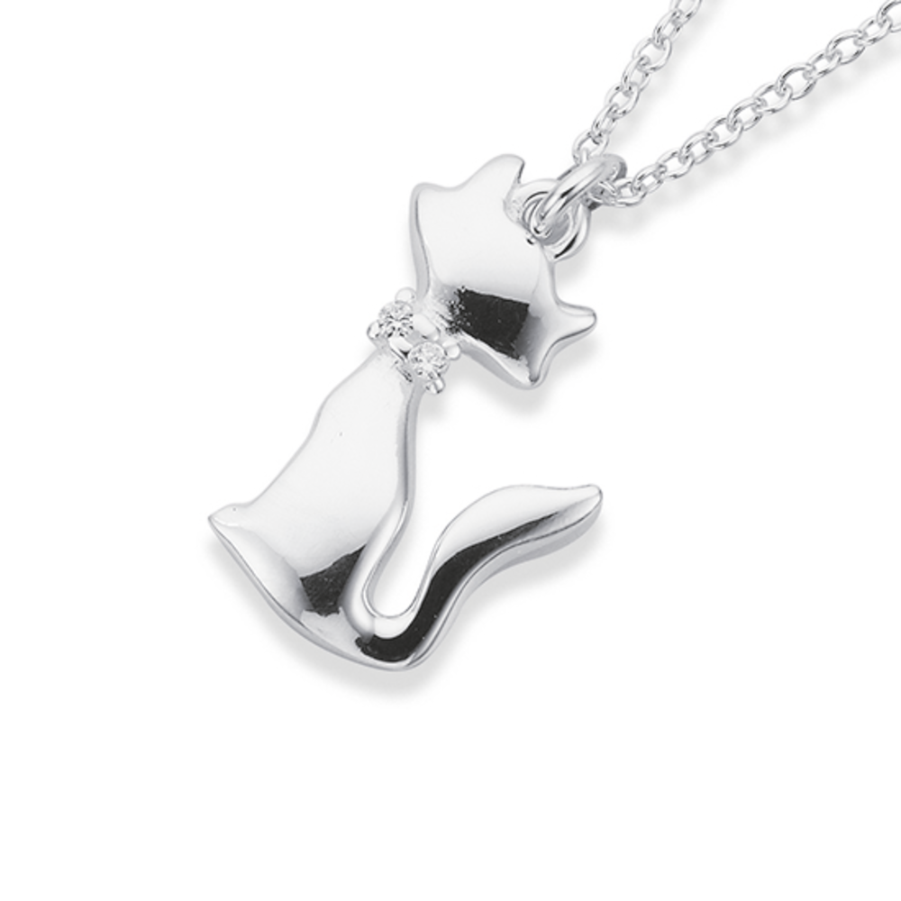 Silver Madame Fifi Cat Pendant Prouds