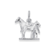 Silver Mare And Foal Charm