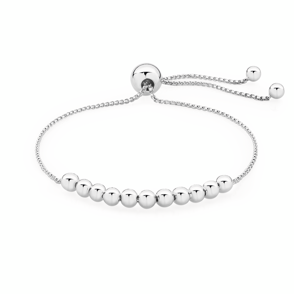 Silver Multi-Bead Friendship Bracelet