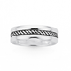 Silver Oxidised Rope Ring Size Z