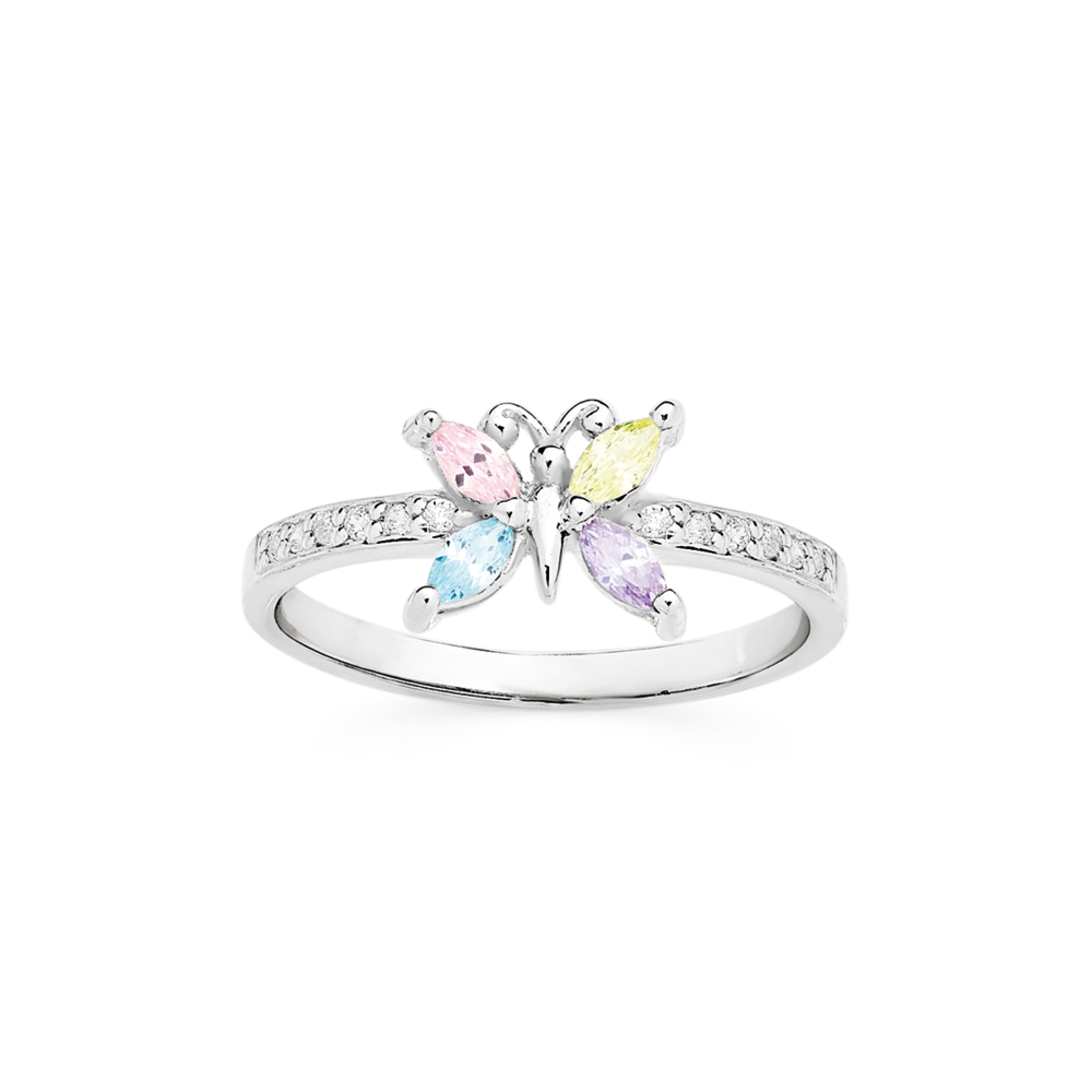 Butterfly sales pinky ring