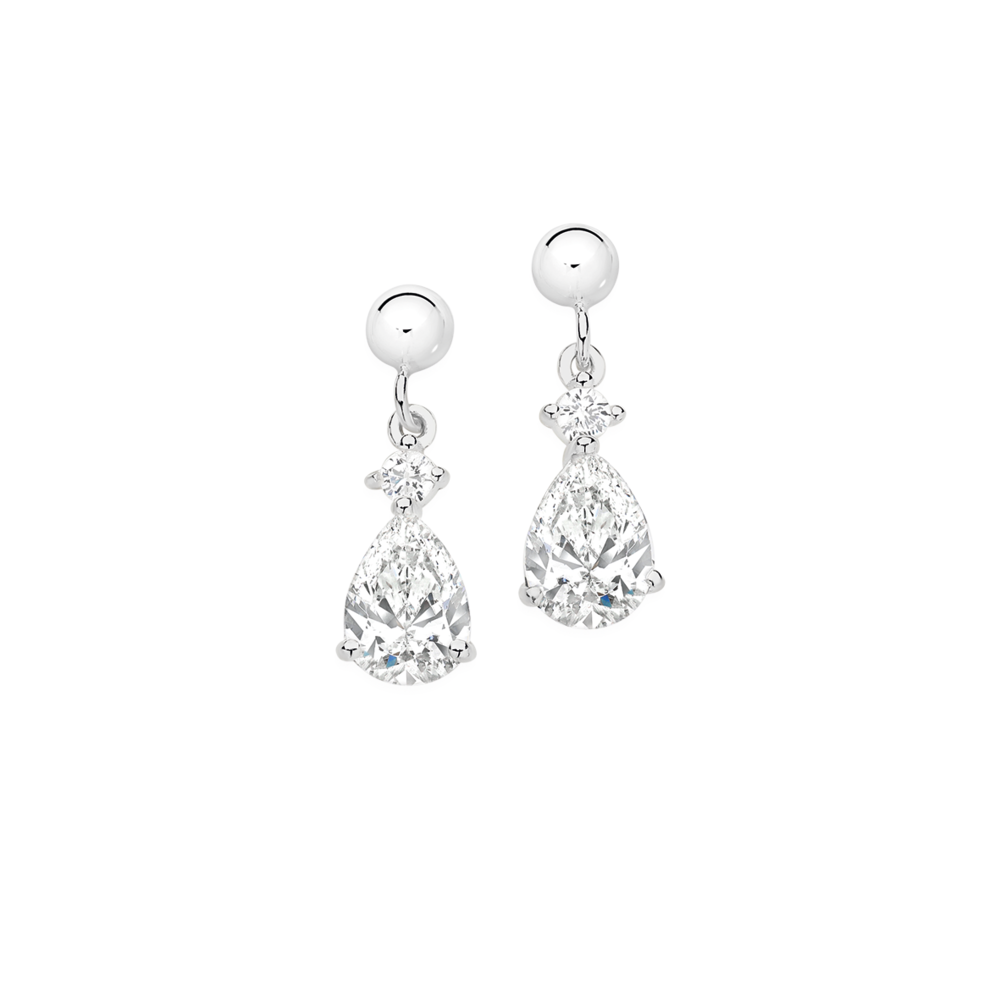 Pear drop stud earrings 2025
