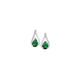 Silver Pear CZ Loop Earrings