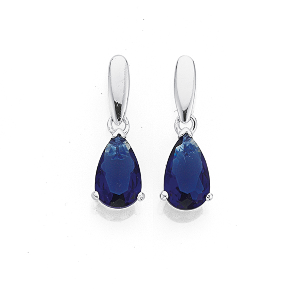 Thomas Sabo Silver Blue Stone Stud Earrings - Andrew Berry Jewellery