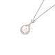 Silver Pearl and Cubic Zirconia  Pendant