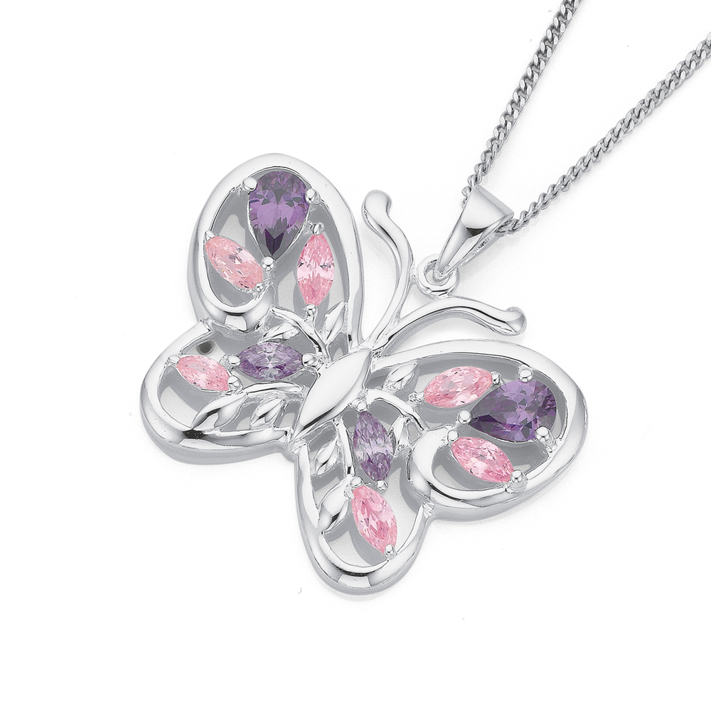 prouds jewellers butterfly necklace