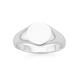 Silver Plain Round Signet Ring