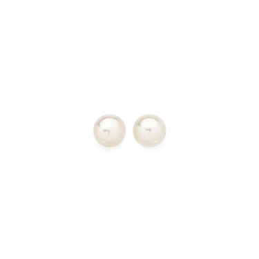 SILVER POTATO PEARL STUD EARRINGS