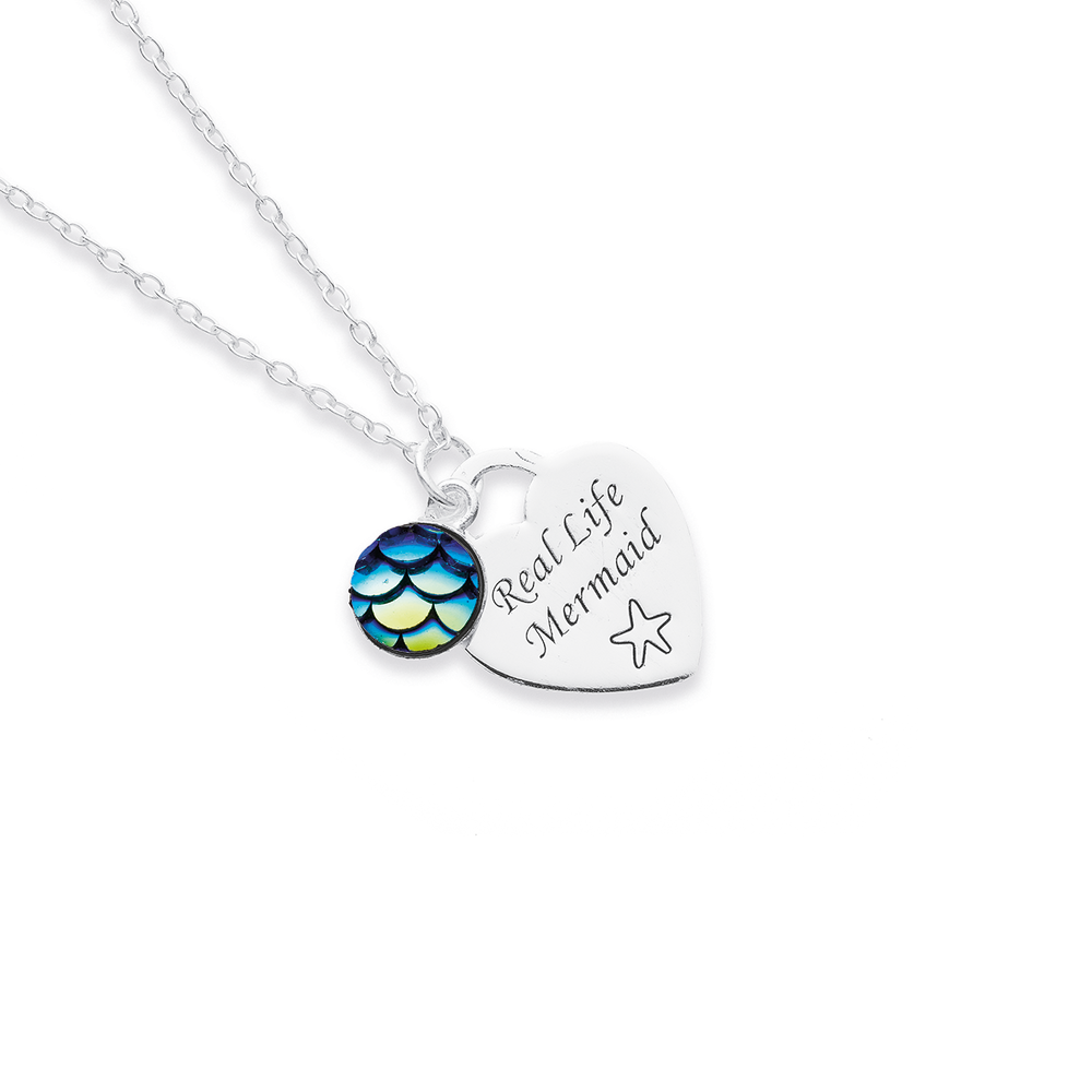 Mermaid on sale charm necklace