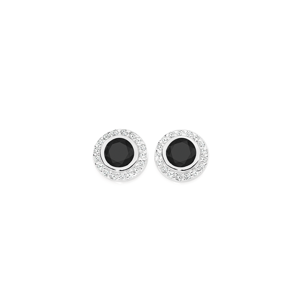 Black cz stud earrings 2025