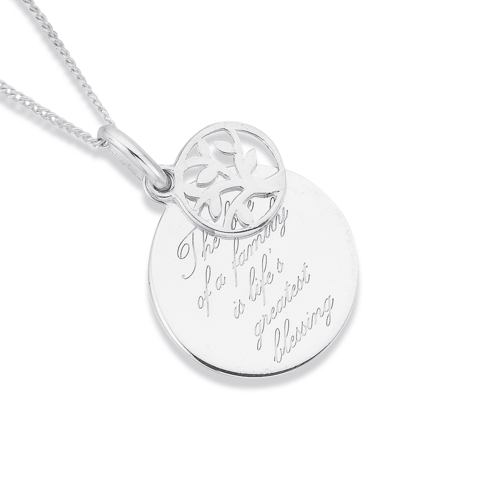 Sterling silver blessed necklace deals