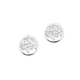Silver Round Tree Of Life Stud Earrings