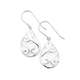 Silver Scroll Pear Shape Drop Earrings