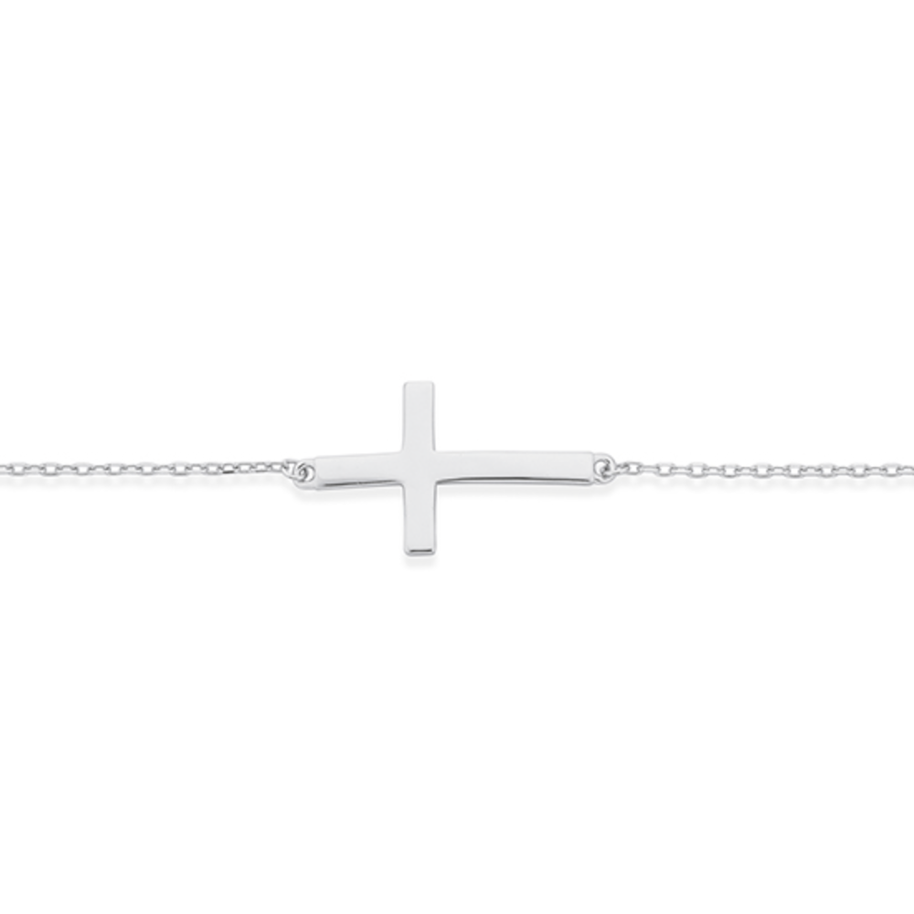 Sideways cheap cross bracelet