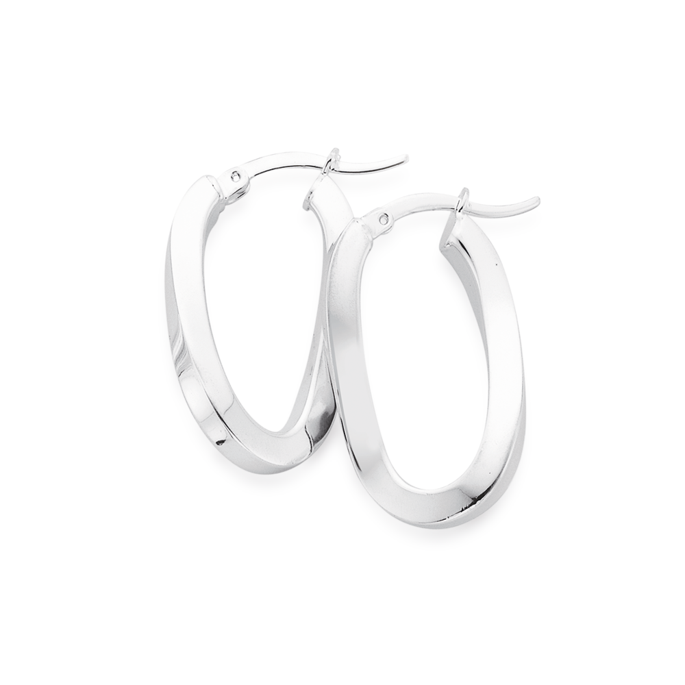 Silver 50mm Gypsy Hoop Earrings