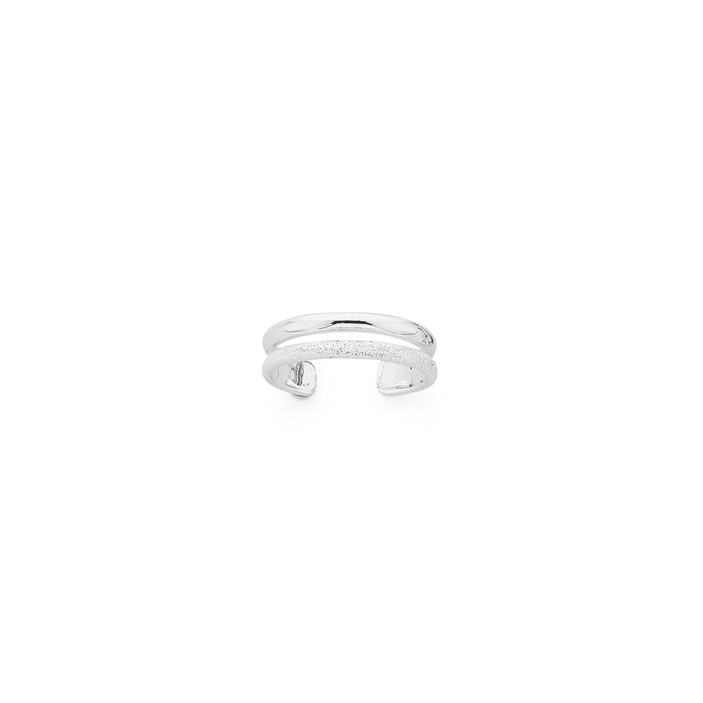 Silver Stardust & Polish Toe Ring