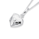 Silver Tiny Double Heart Engraved Locket