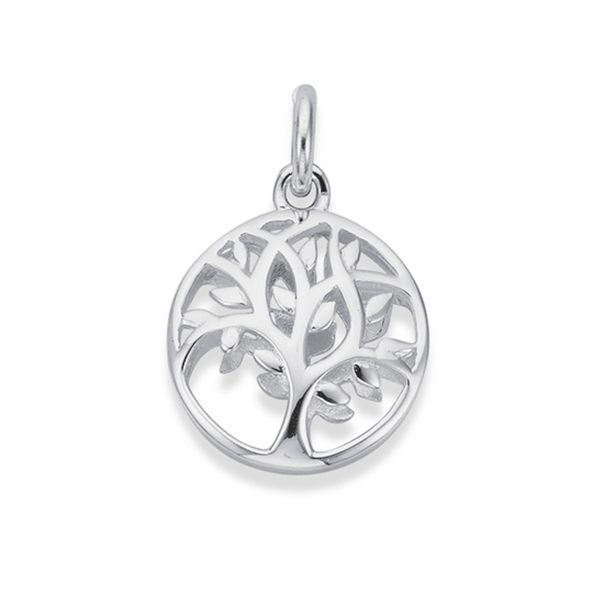 Silver Tree Of Life Double Sided Charm
