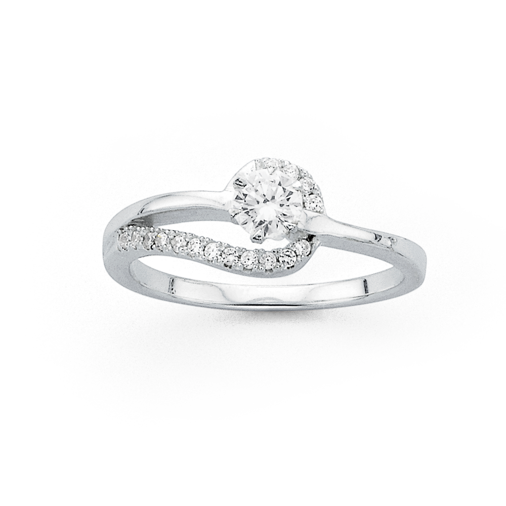 Solitaire shop twist ring