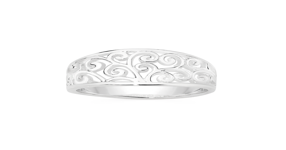 Silver Wide Tapered Filigree Dress Ring | Prouds