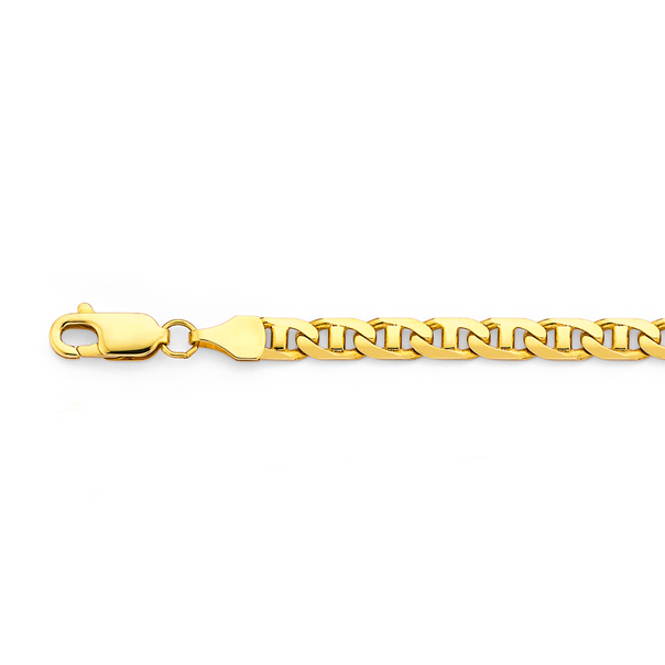 Solid 9ct Gold, 19cm Marine Bracelet
