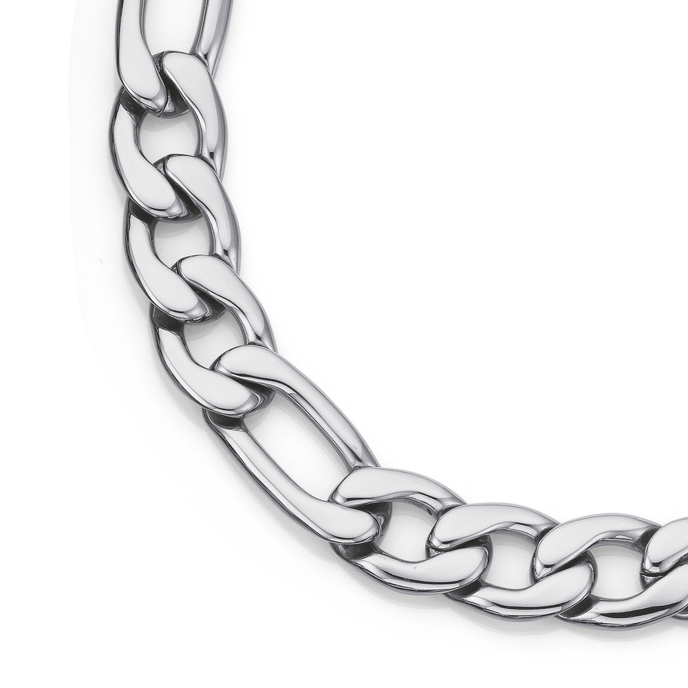 Silver 80cm Round Belcher Chain 