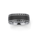 Stainless Steel Black Centre with Bead Edge Ring