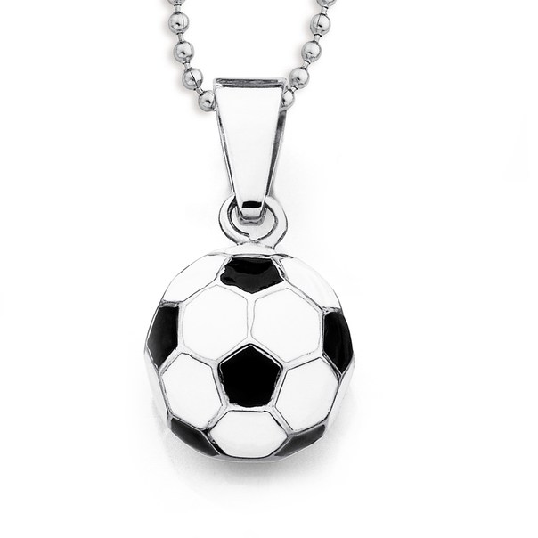 Stainless Steel Soccer Ball Pendant