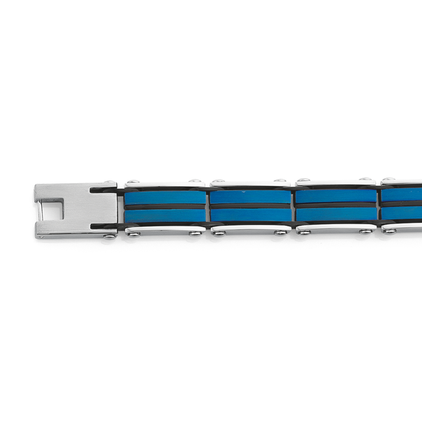 Stainless Steel Two Blue Row Bracelet