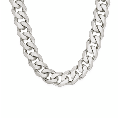 STEEL 55CM SATIN CURB LINK CHAIN
