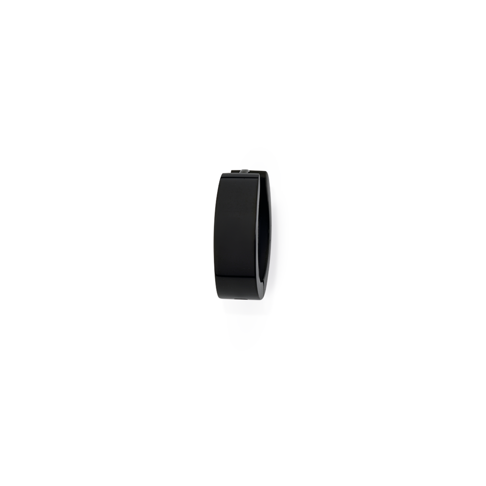 Black huggie earrings deals