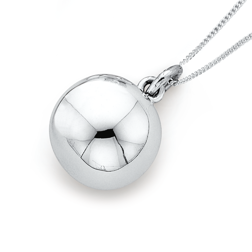 Small ball necklace Sterling silver | enSoie, a family brand
