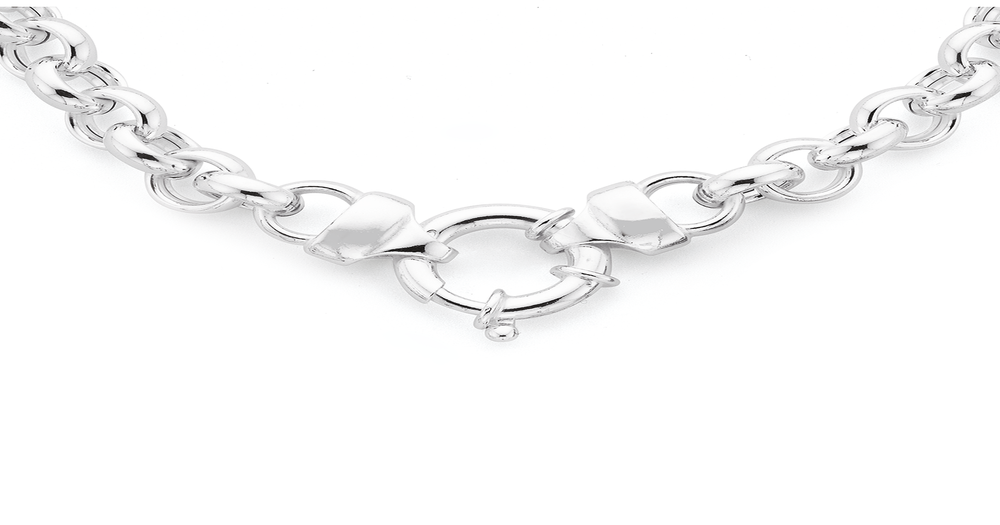 Sterling Silver 19.5cm Belcher Bracelet Prouds